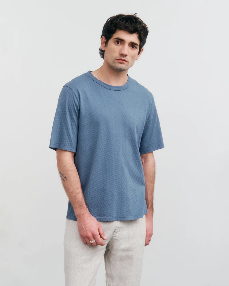 Blaues T-Shirt aus Bio-Baumwolle von Rotholz
