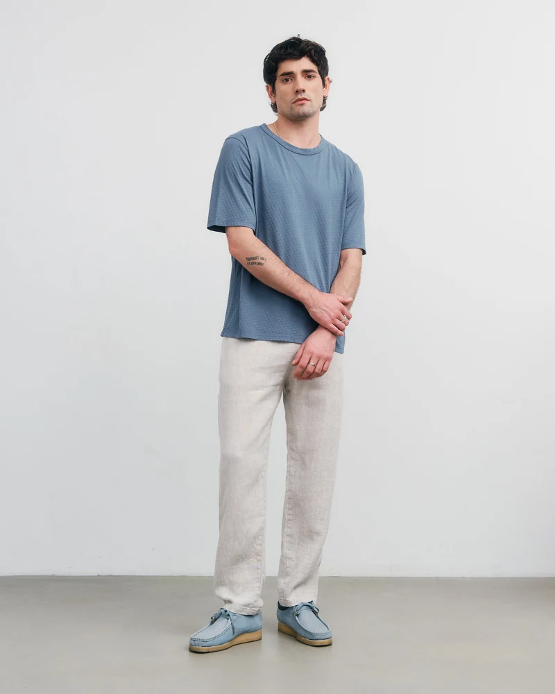 Blaues T-Shirt aus Bio-Baumwolle von Rotholz