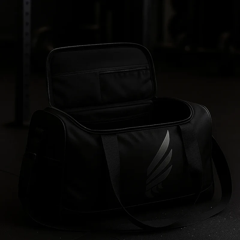 Schwarze Gym-Tasche Essence aus recyceltem Polyester von Nivays