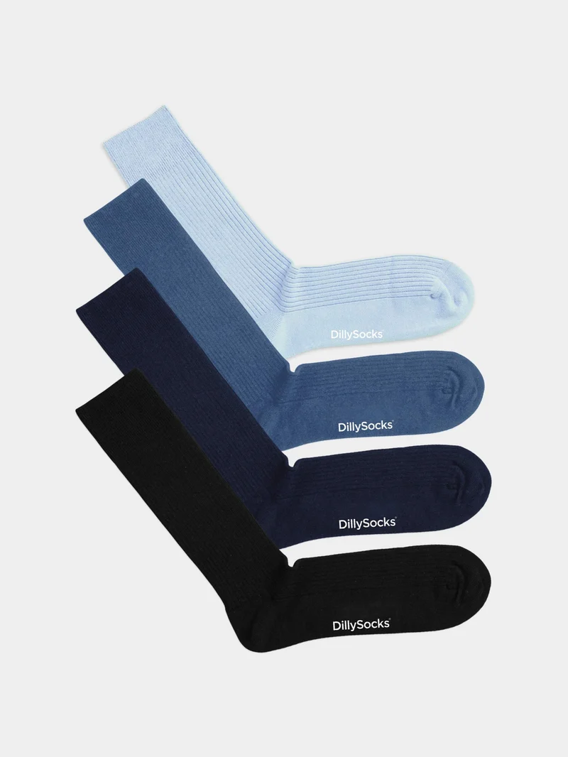 Ribbed Just Blue (4er Pack)