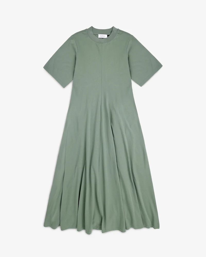 Hellgrünes Maxi Kleid aus 100% Bio-Baumwolle von Rotholz