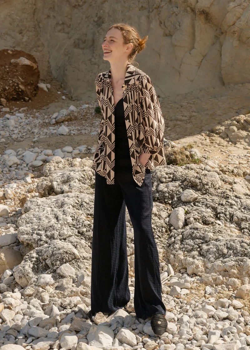 Hose Leo Cupro Jacquard Nightfall von Komana
