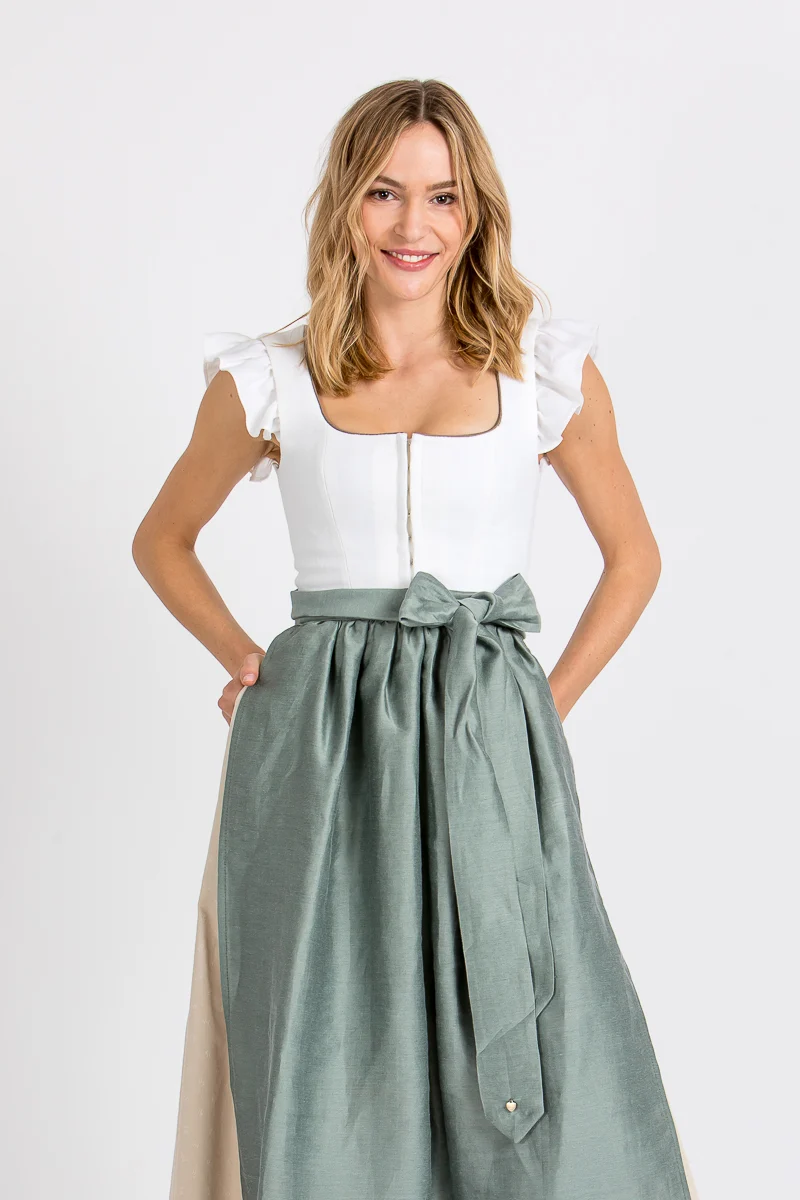 Alpenherz Dirndl mit abnehmbaren Flügelärmel Marie ecru