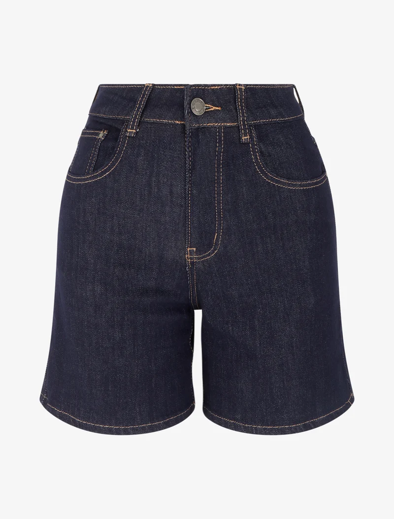 Gerade geschnittener Jeansshort - Rohblau