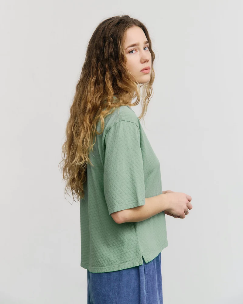 Grünes T-Shirt aus Bio-Baumwolle von Rotholz