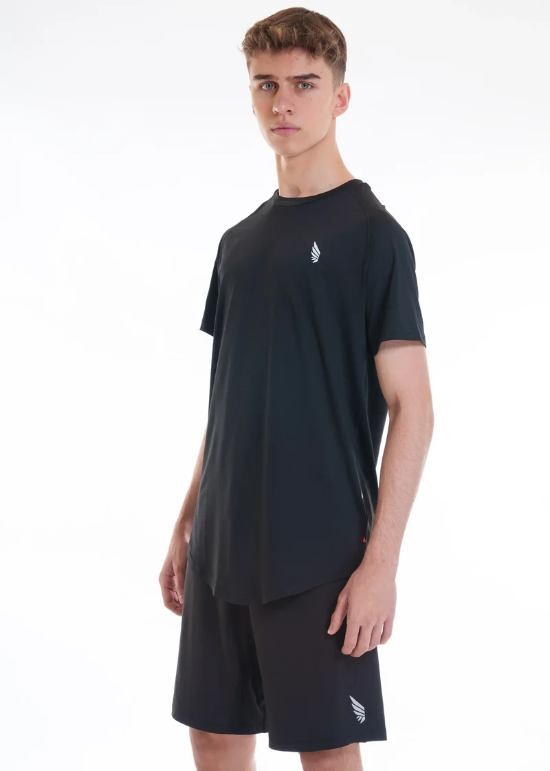 Schwarzes Shirt Zeyla High Performance aus recyceltem Polyester von Nivays