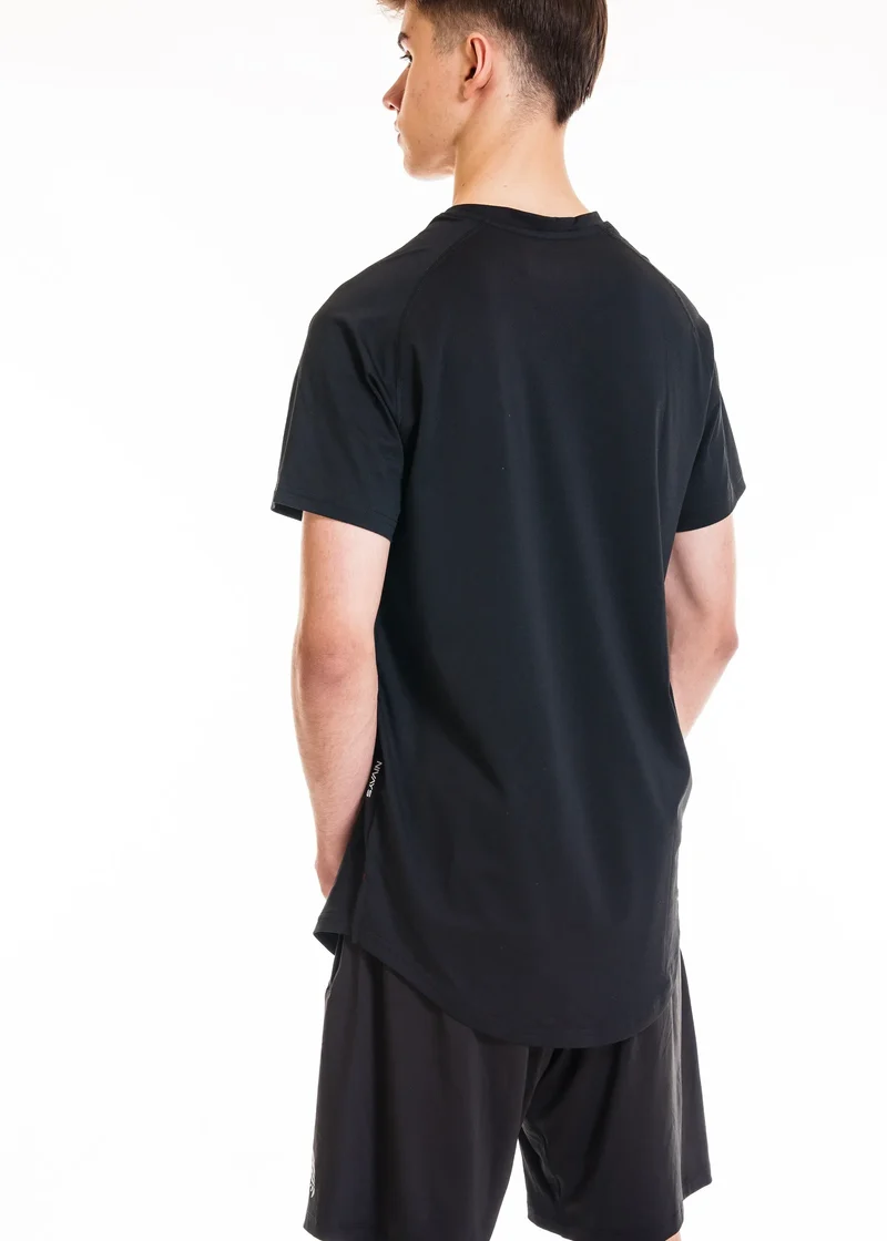 Schwarzes Shirt Zeyla High Performance aus recyceltem Polyester von Nivays