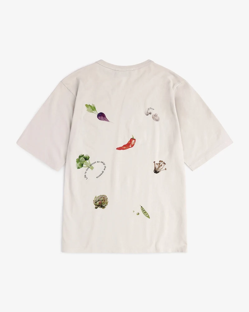 Weisses T-Shirt Veggie aus Bio-Baumwolle von Rotholz