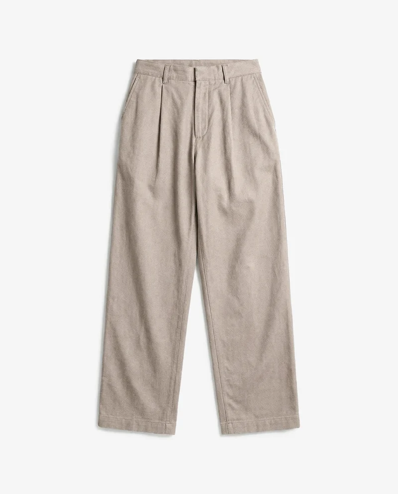 Beige Hose High Waist aus 100% Bio-Baumwolle von Rotholz