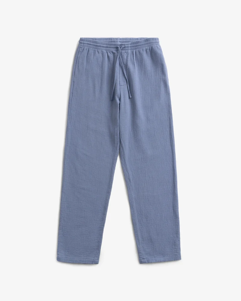 Nadelstreifen Hose Bio Baumwolle - Hellblau