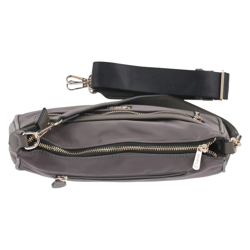 Schultertasche Taupe