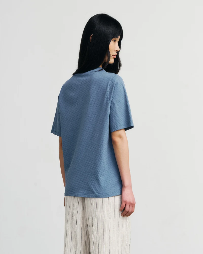 Blaues T-Shirt aus Bio-Baumwolle von Rotholz