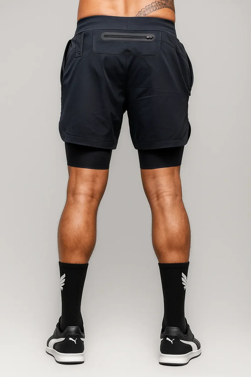 Schwarze Shorts Gravity Liner aus recyceltem Polyester von Nivays