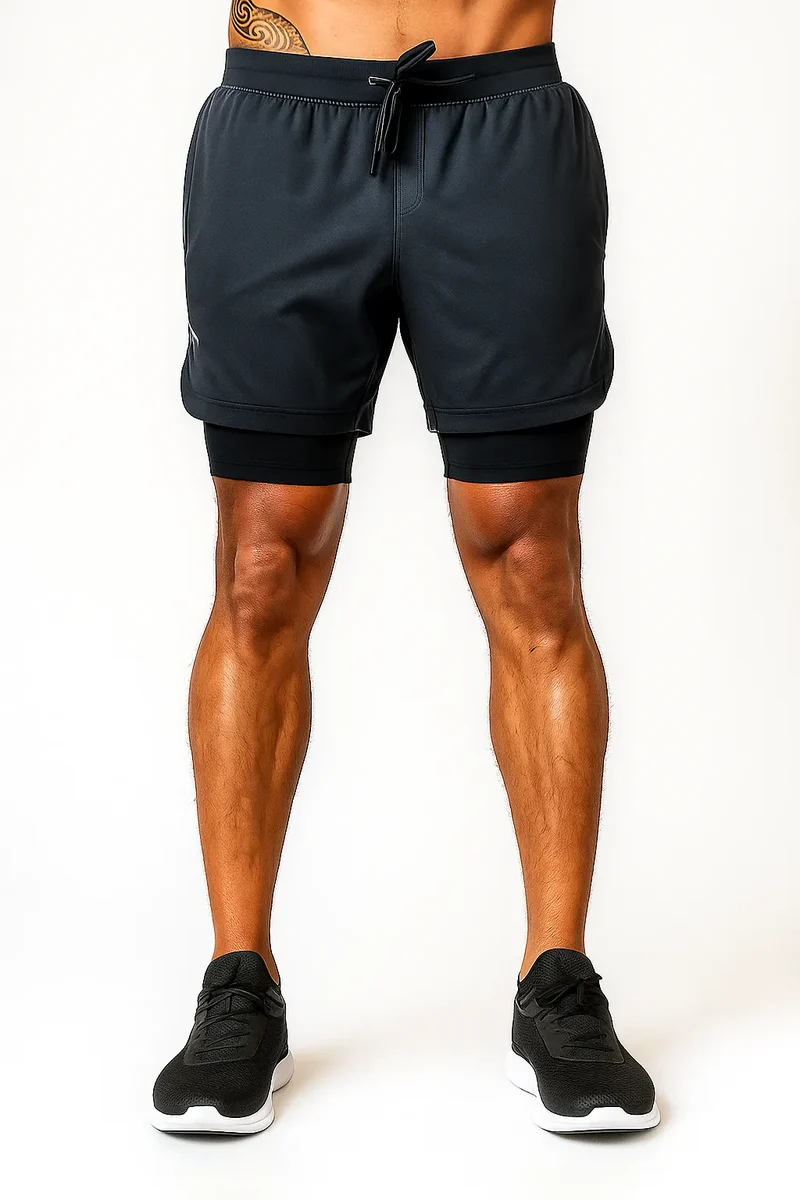 Schwarze Shorts Gravity Liner aus recyceltem Polyester von Nivays