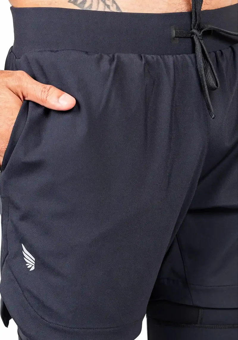 Schwarze Shorts Gravity Liner aus recyceltem Polyester von Nivays