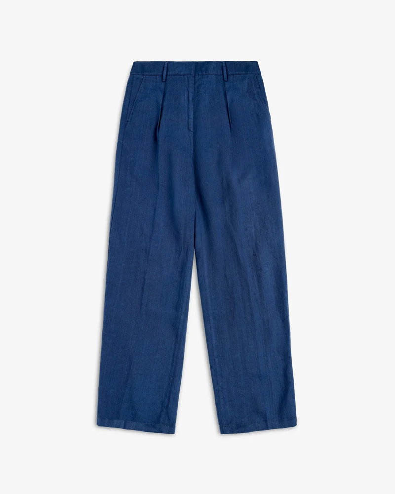 Blaue Hose High Waist aus 100% Bio-Baumwolle von Rotholz