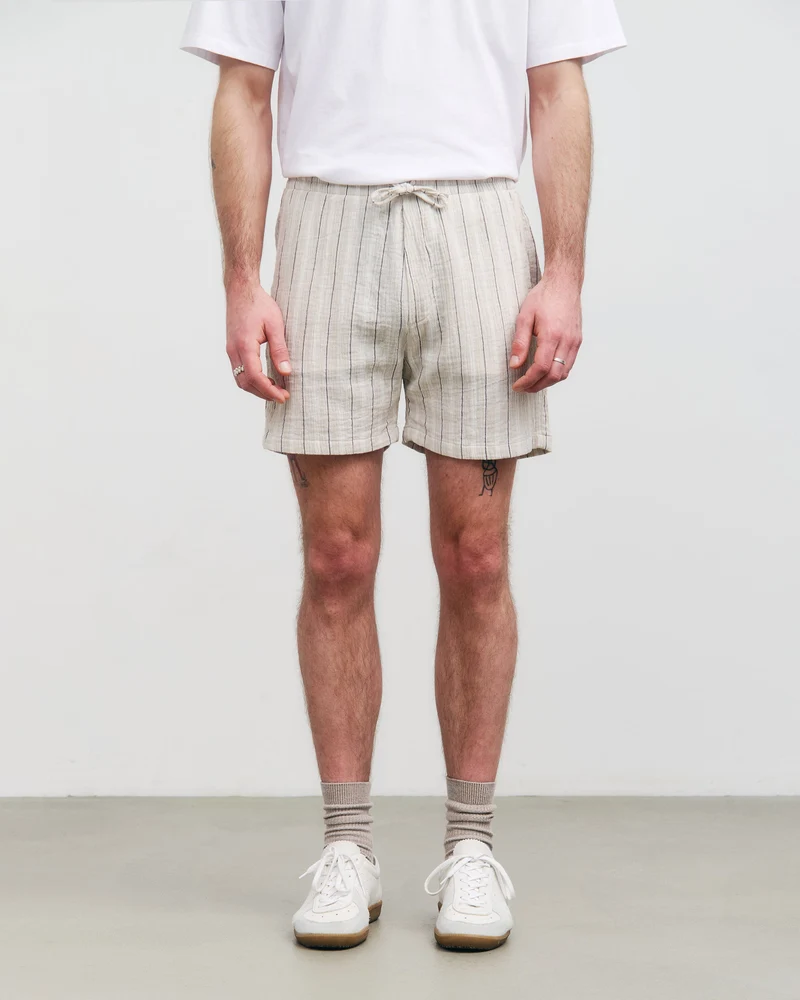 Gestreifte Musselin Shorts aus Bio-Baumwolle von Rotholz