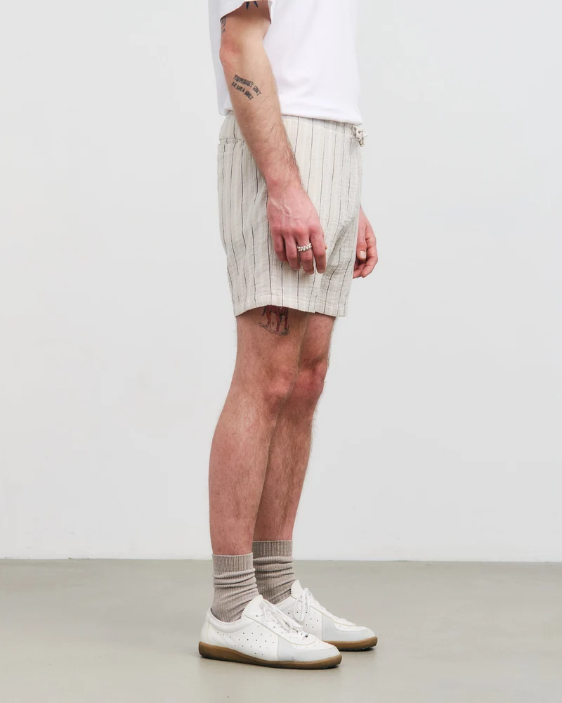 Gestreifte Musselin Shorts aus Bio-Baumwolle von Rotholz
