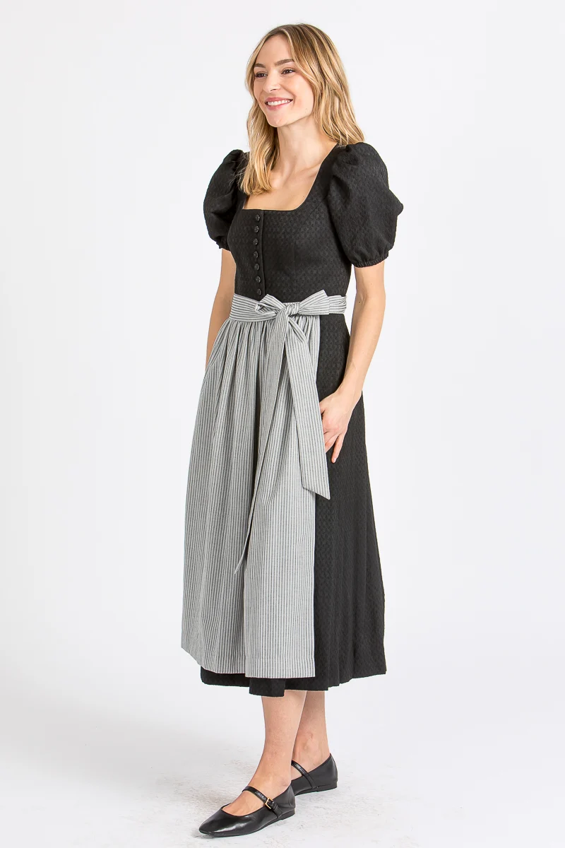 Almliebe Ärmeldirndl Rosmarie schwarz