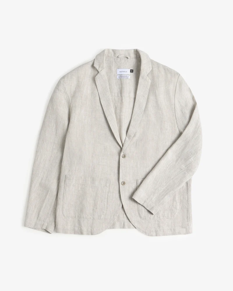 Heller Blazer Workwear aus Bio-Baumwolle und Leinen von Rotholz