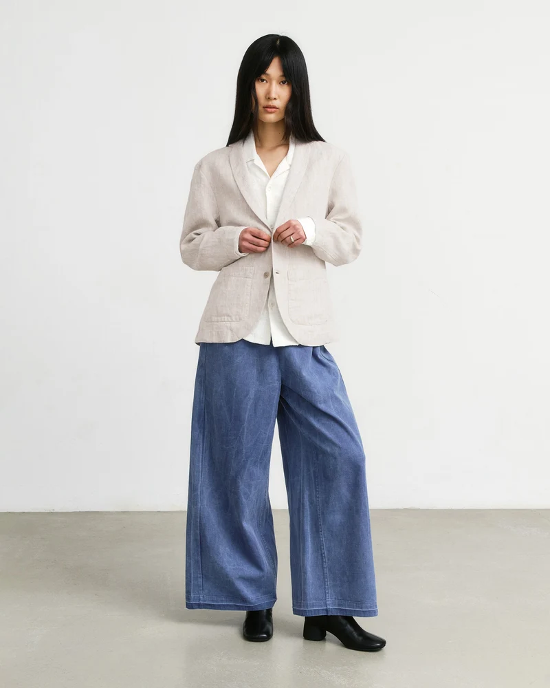 Heller Blazer Workwear aus Bio-Baumwolle und Leinen von Rotholz