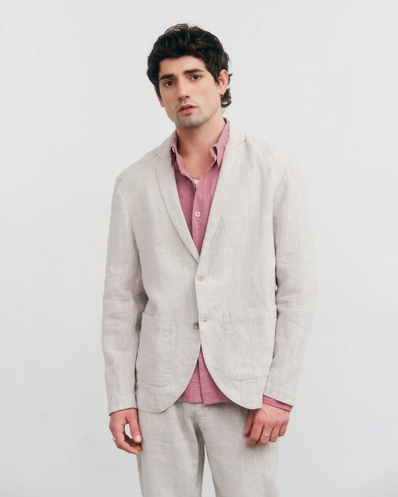 Leinen Blazer Bio Baumwolle - Natur