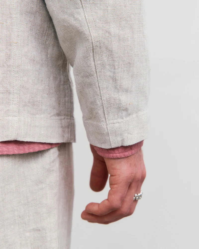 Leinen Blazer Bio Baumwolle - Natur
