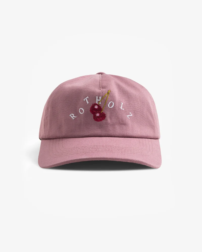 Pinke Cap Floppy Cherry Logo aus Bio-Baumwolle von Rotholz