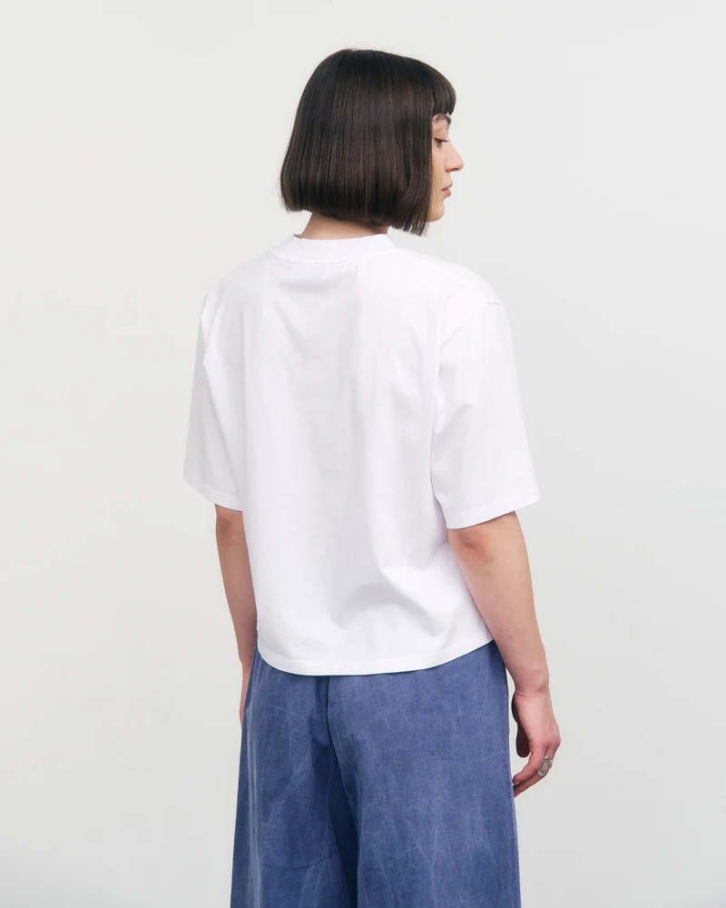 Weisses T-Shirt aus Bio-Baumwolle von Rotholz