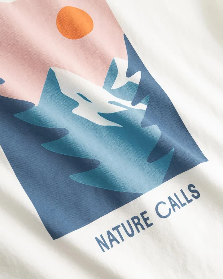 Weisses T-Shirt Tree Nature Calls aus Bio-Baumwolle von Nikin