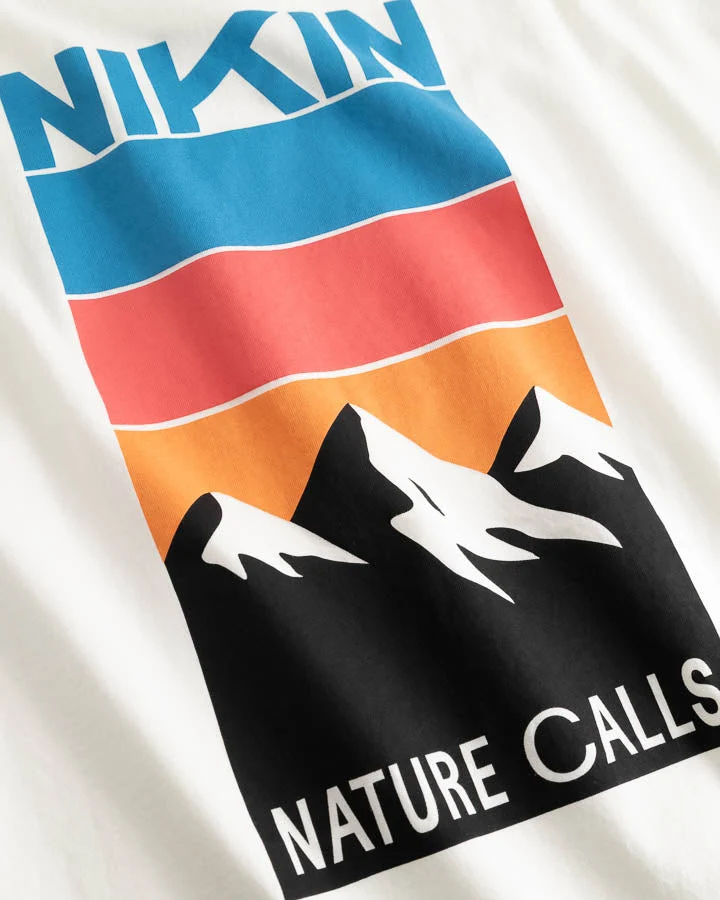 Weisses T-Shirt Tree Nature Calls aus Bio-Baumwolle von Nikin