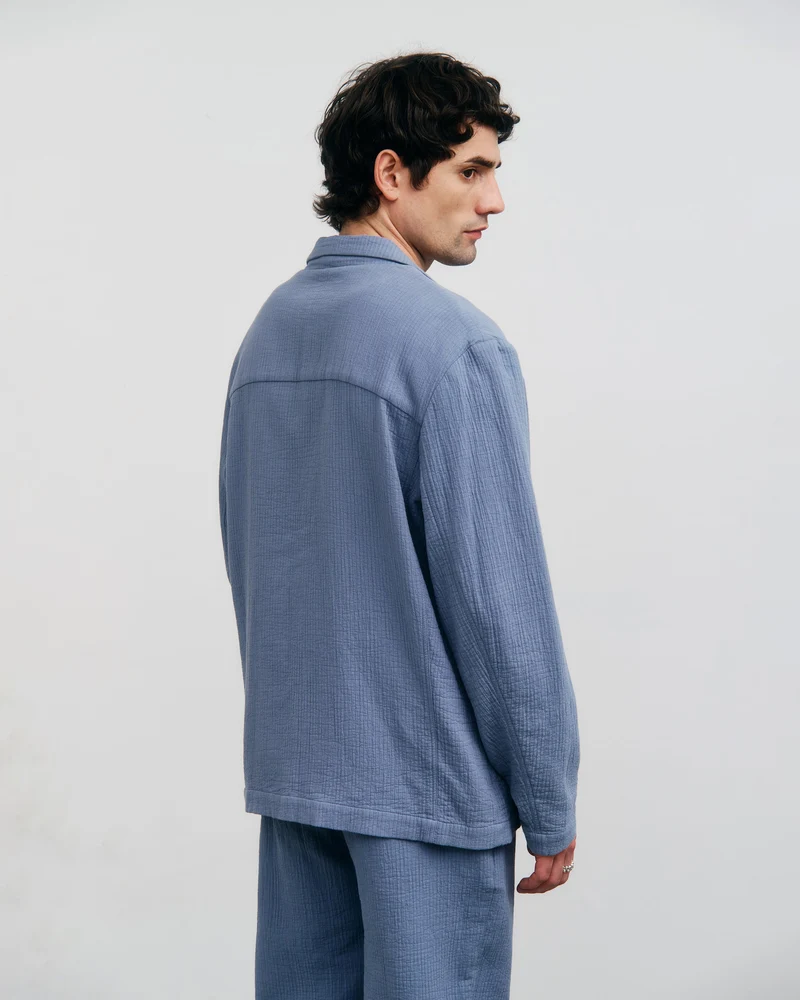 Workwear Blazer Bio Baumwolle - Hellblau