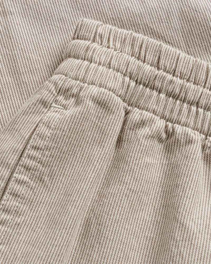 Beige gestreifte Schlaghose aus Bio-Baumwolle von Rotholz