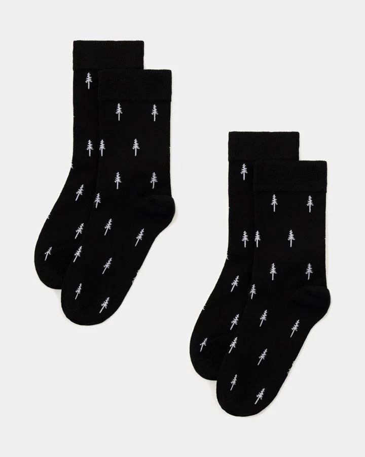 Schwarzes Socken-Set Tree Standard aus Tencel von Nikin