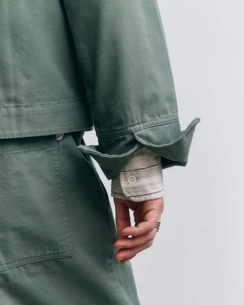 Grüne Jacke Kimono aus Bio-Baumwolle von Rotholz