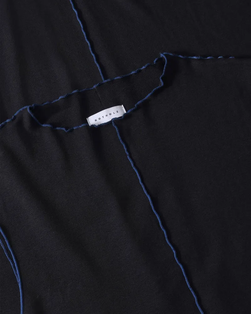 Schwarzes Kleid Pin-Tucked aus Bio-Baumwolle von Rotholz