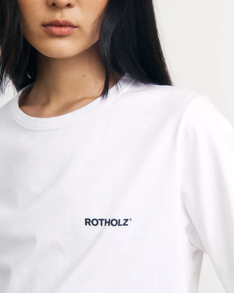 Weisses T-Shirt Lemon Print aus Bio-Baumwolle von Rotholz