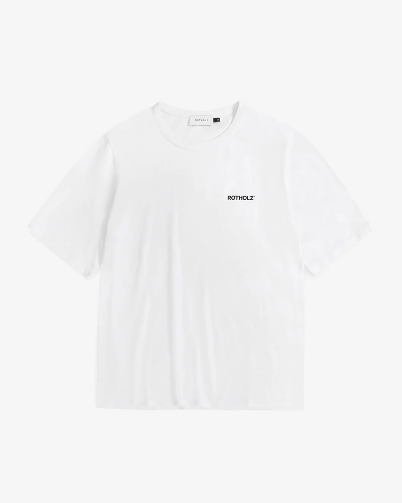 Weisses T-Shirt Lemon Print aus Bio-Baumwolle von Rotholz