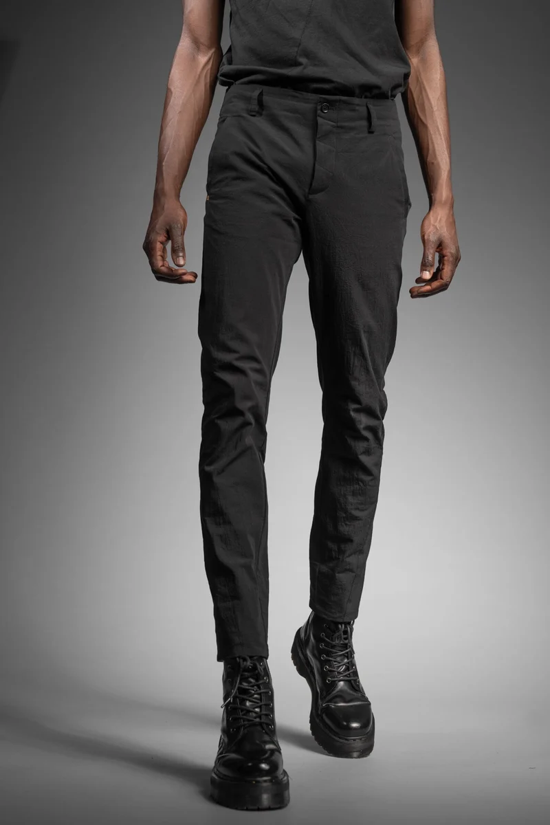 eigensinnig wien | Gropius | Elegante, schwarze Designer Herren-Chino Hose aus japanischer Baumwolle