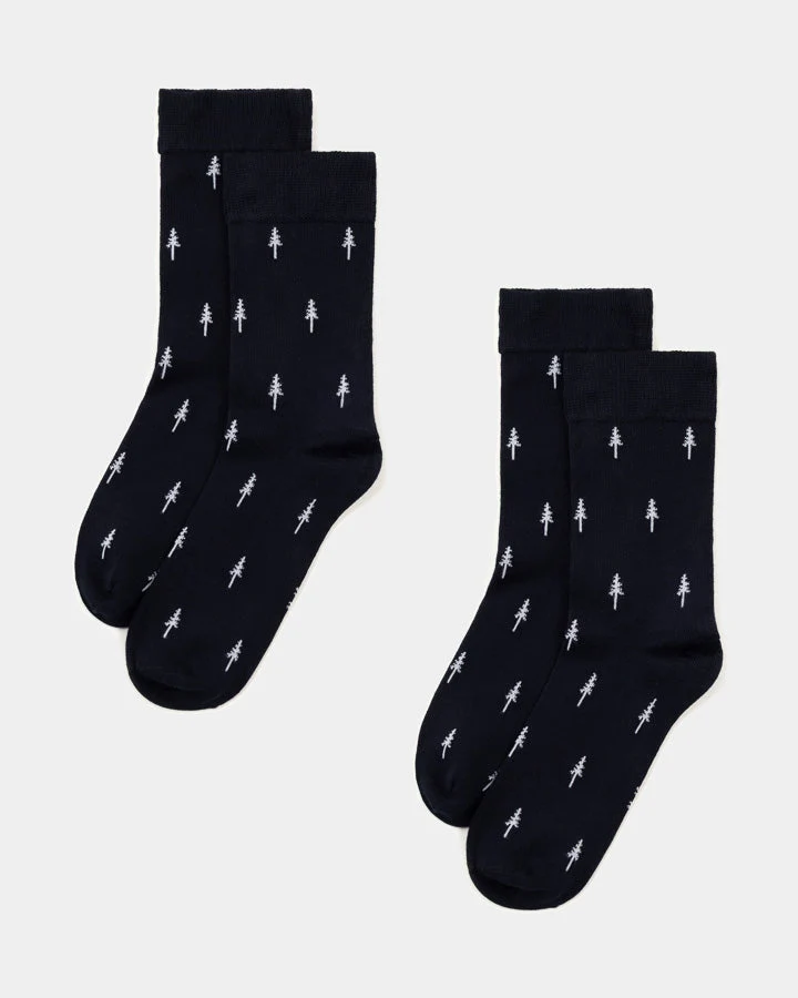 Dunkelblaues Socken-Set Tree Standard aus Tencel von Nikin