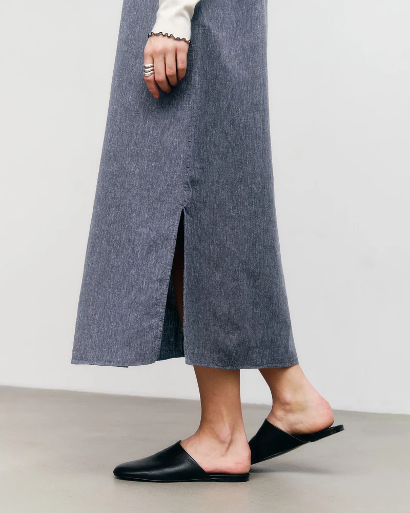 Blaues Kleid aus Bio-Baumwolle von Rotholz