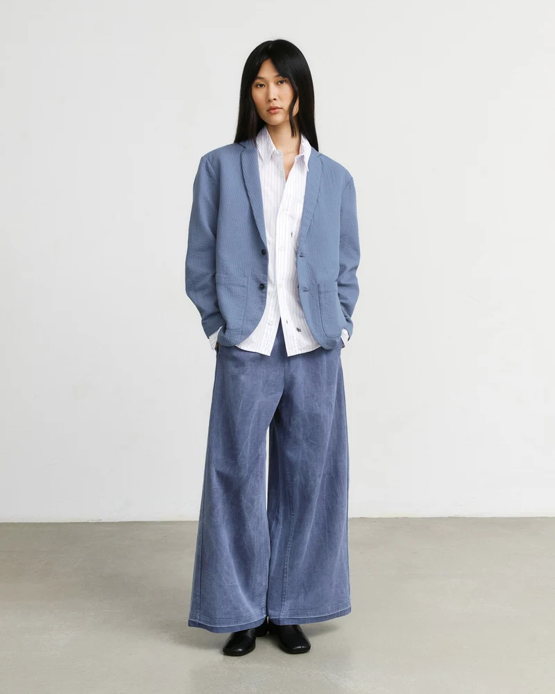 Workwear Blazer Bio Baumwolle - Hellblau