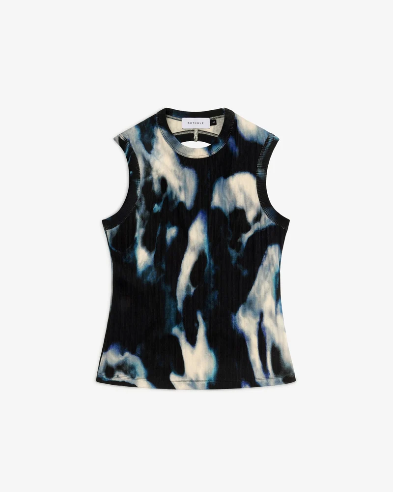 Geripptes Top Tie Dye aus Bio-Baumwolle von Rotholz