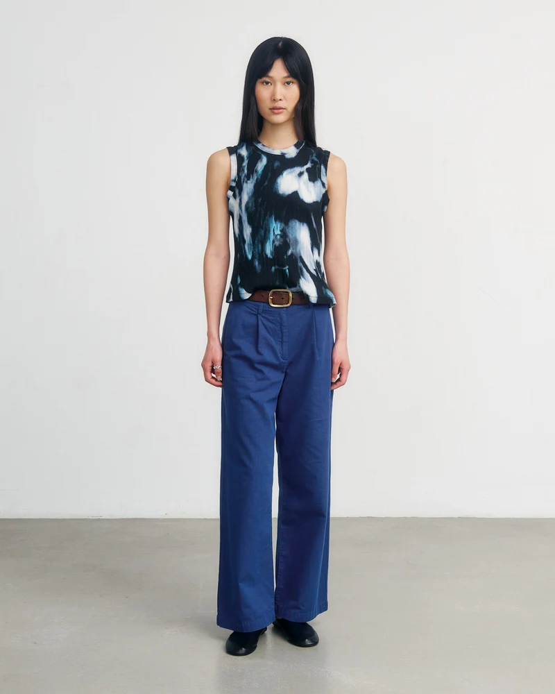 Geripptes Top Tie Dye aus Bio-Baumwolle von Rotholz