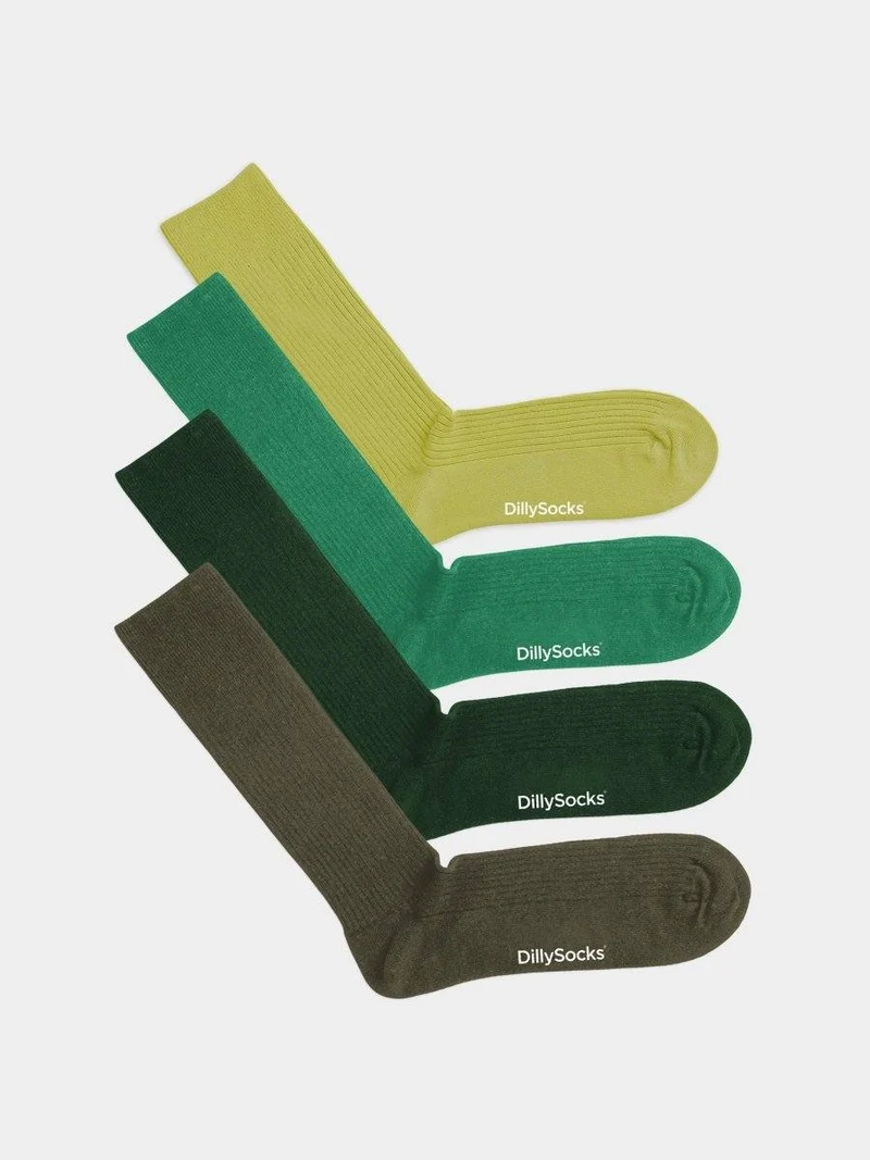 Ribbed Just Green (4er Pack)