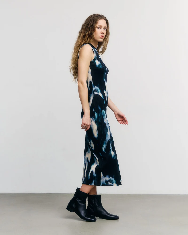 Geripptes Kleid Tie Dye aus Bio-Baumwolle von Rotholz