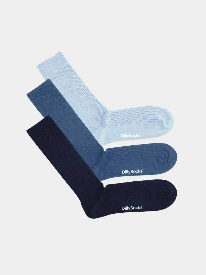 Ribbed Ocean Blue (3er Pack)