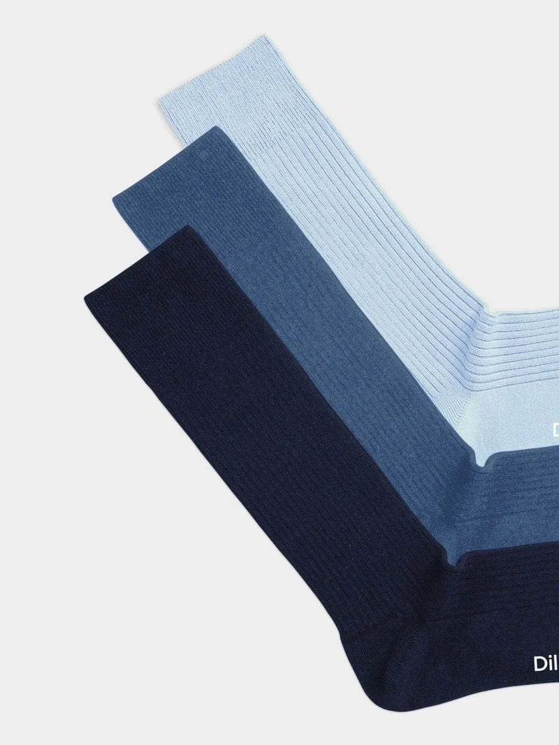 Ribbed Ocean Blue (3er Pack)
