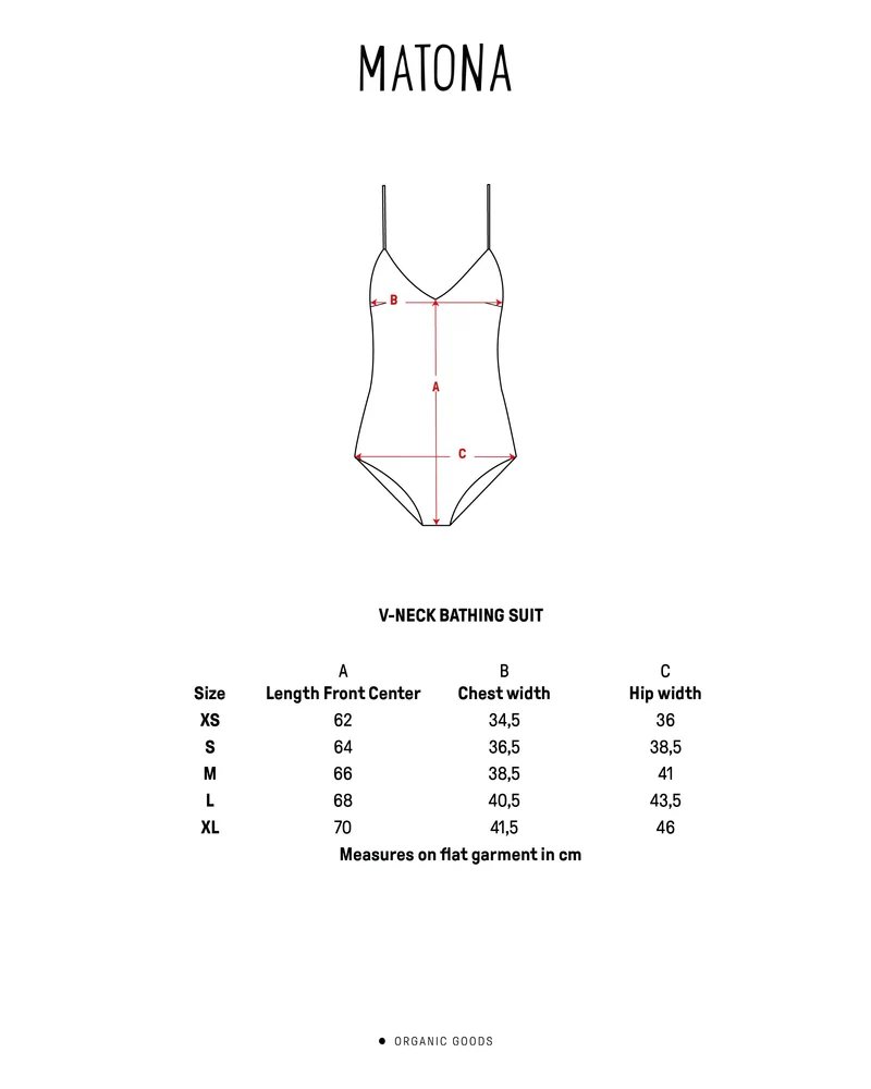 Dunkelvioletter Badeanzug V-Neck aus nachhaltigem Econyl von Matona