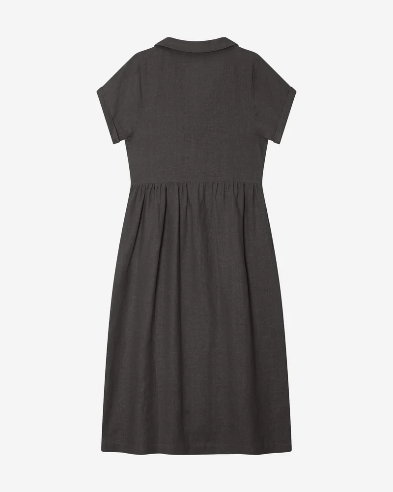 Schwarzes Kleid aus 100% Leinen von Matona